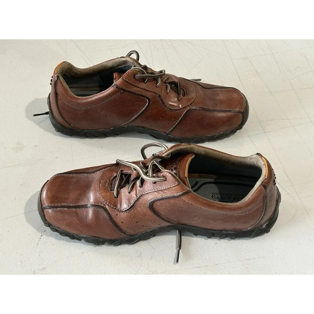 Timberland Smart Comfort Leather Oxfords Brown Casual Shoes Men’s 9.5 Lace Up